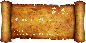 Pflanczer Vilja névjegykártya